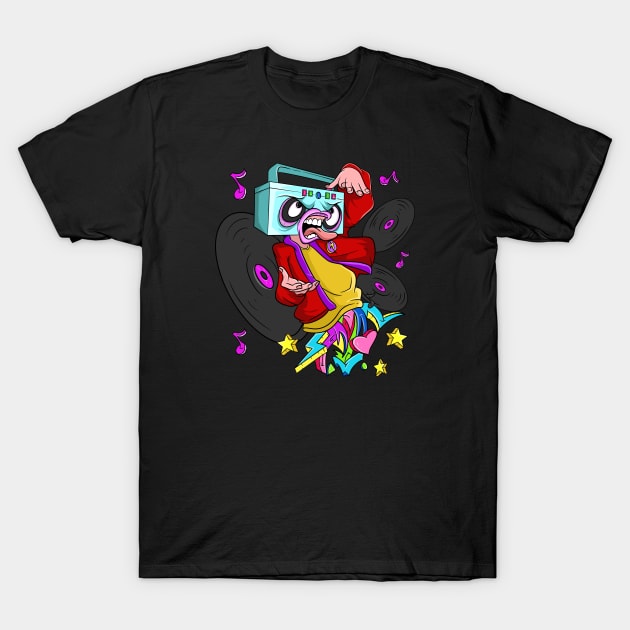 Music Graffiti T-Shirt by Trendy Black Sheep